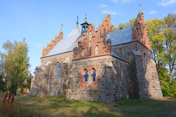 Building of Saint Claire Roman Catholic Church. Gorodivka village, Ukraine