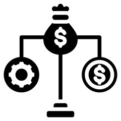 Capital Structure Glyph Icon