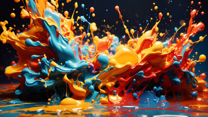 Paint Splash 8k Desktop Wallpaper