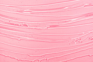 Liquid pastel pink wives gel cosmetic smudge background