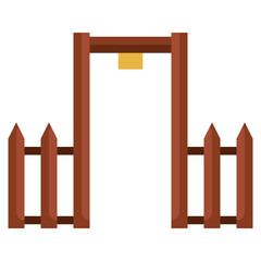 fence gate4 filled outline icon,linear,outline,graphic,illustration