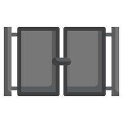 fence gate9 filled outline icon,linear,outline,graphic,illustration