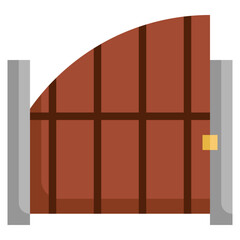 fence gate20 filled outline icon,linear,outline,graphic,illustration