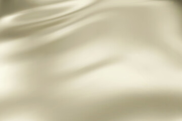 Close-up texture of natural cream silk. Light Gold fabric smooth texture surface background. Smooth elegant golden silk in Sepia toned. Texture, background, pattern, template.