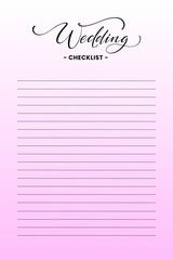 Wedding guest list template, list planner, list tracker, wedding guests template checklist list tracker