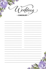 Wedding guest list template, list planner, list tracker, wedding guests template checklist list tracker
