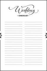 Wedding guest list template, list planner, list tracker, wedding guests template checklist list tracker