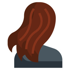 silky hair filled outline icon,linear,outline,graphic,illustration