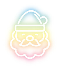 Set of Christmas neon