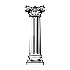 Obraz premium roman column hand drawn illustration.