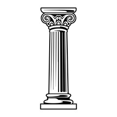 roman column hand drawn illustration.