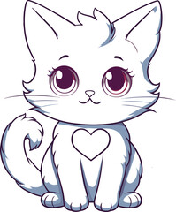 .vector cute cat cartoon vector icon illustration