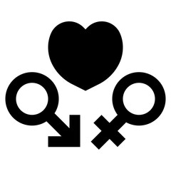 FEMALE AND MALE SIGN filled outline icon,linear,outline,graphic,illustration