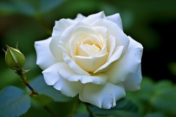 Garden's white rose. Generative AI
