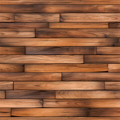 Seamless background wooden brown wall of timber planks.
