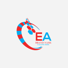 EA letter logo. NMI simple and modern logo. EA luxurious alphabet design. Elegant and stylish EA logo design for your company EA letter logo vector design. backround with white