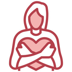 LOVE CARE filled outline icon,linear,outline,graphic,illustration