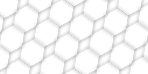 Background with hexagons. Luxury White Pattern. Vector Illustration. Seamless pattern of hexagons background technology with hexagons. Futuristic technology honeycomb mosaic white background. 