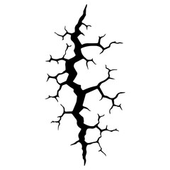 crack, Surface cracked ground. Sketch crack texture. Split terrain after earthquake.
