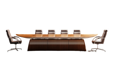 Nautical Elegance Conference Table in transparent background