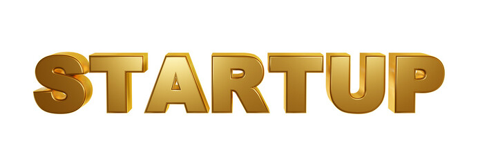 3D gold text or word 
