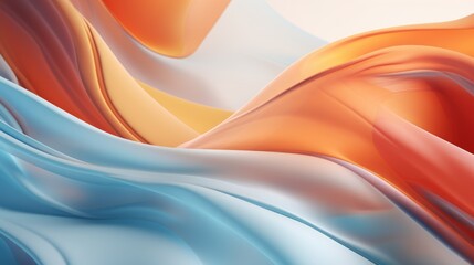Blue orange and white silk wallpaper decorative design desktop background