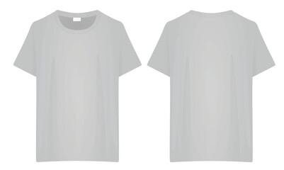 Grey  t shirt. vector illustration