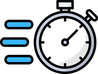 Obraz premium Express delivery line icon