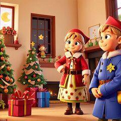 Gift-Giving: Children place their Flower by the fireplace or window, and Sinterklaas and Zwarte Piet leave gifts and treats in the Flower  overnight.
