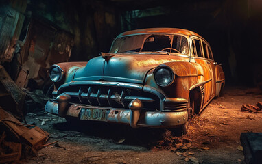 Old and destroy classic  car
