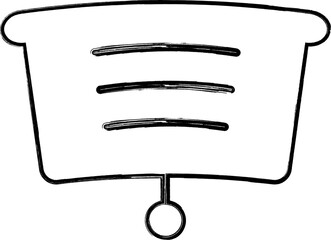 Curtain icon for decoration and design.