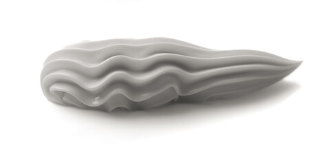 Whipped cream isolated on white background