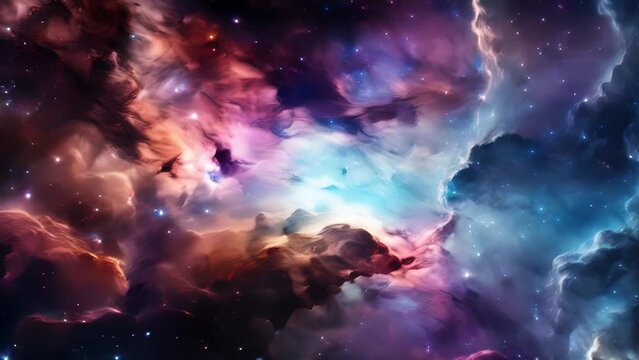 Pillars of Creation, Interstellar nursery, Cosmic Creation, Astronomical Nebula of the Universe. Generative AI