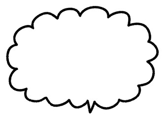 手書き　シンプル　ふきだし　セリフ　漫画