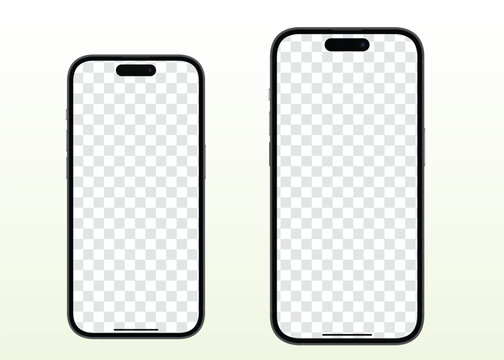 Smart iphone 15 generation mockup  vector and screen Transparent and Clipping Path isolated for Infographic Business web site design app but in 2023