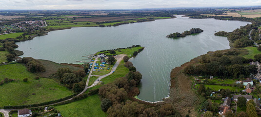 Aerial View Of Hornsea Mere Pano