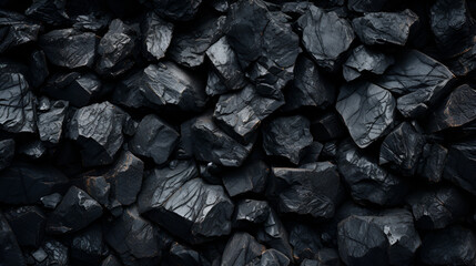 coal background a black shiny dark black coal - Powered by Adobe