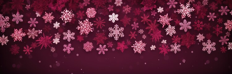 Naklejka na ściany i meble A vibrant snowflake pattern on a bold purple backdrop