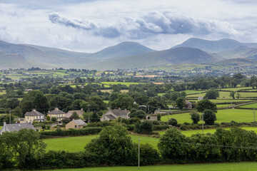 View of the Mourne Mountains from Rathfriland, Northern Ireland