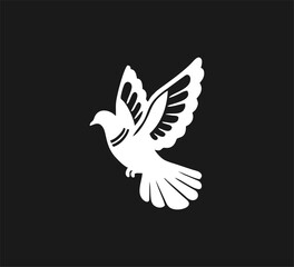 dove bird simple logo template