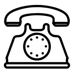 retro telephone isolated on white