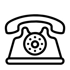 retro telephone isolated on white