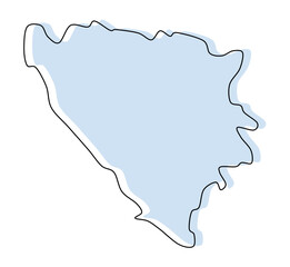 bosnia and herzegovina map, bosnia and herzegovina vector, bosnia and herzegovina outline, bosnia and herzegovina stylized