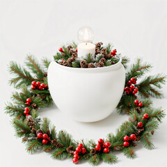 christmas decoration on white