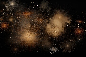 Colorful fireworks lighting up the night sky