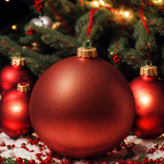 red christmas ball