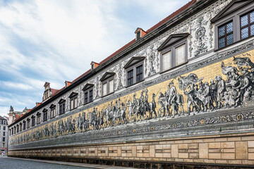 Procession of Princes Mural Wall, Furstenzug in Dresden, Saxony, Germany