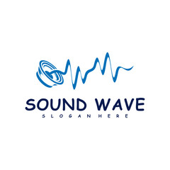 Sound wave logo design concept vector. Sound wave illustration design