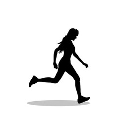 Girl running vector png