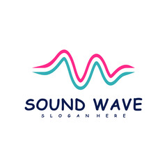 Sound wave logo design concept vector. Sound wave illustration design